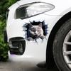 3D Cat Car Stickers Auto Body Bumper Cover Scratches Motorcycle Front Cowl Fuel Tank Decor Removable Animal Vehicle Accessories