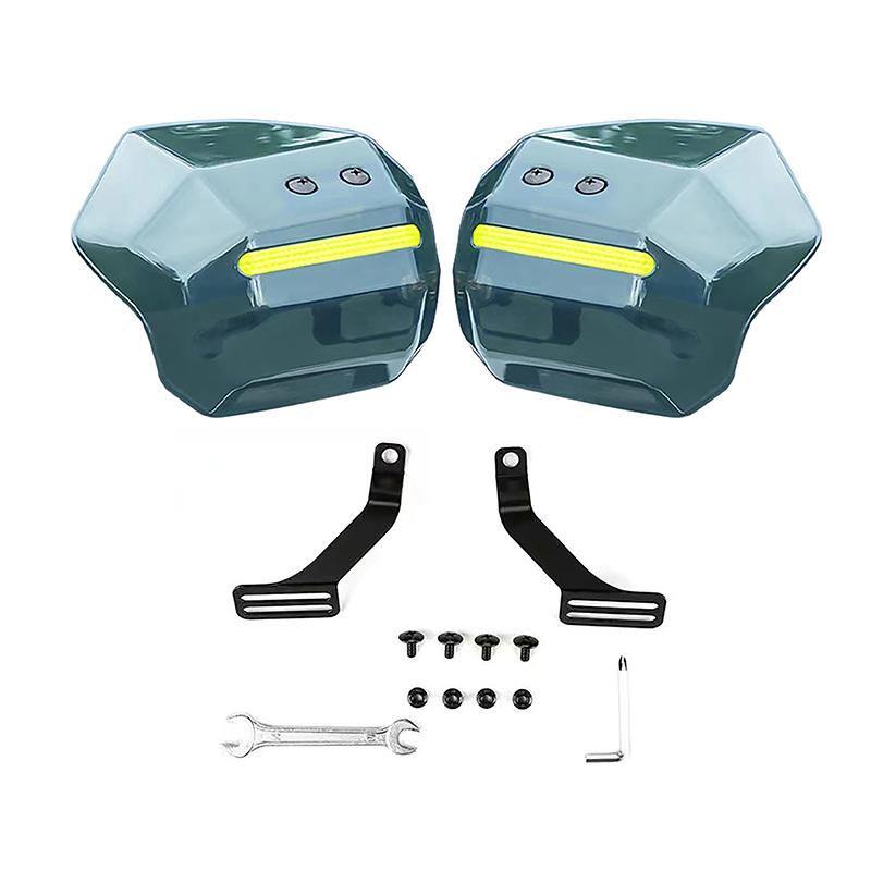 1 Set Wind Rain And Sun Protection Easy To Install Hand Guard For Scooter Motorcycle Atv With Night Reflective Strip