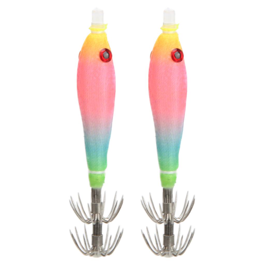 Squid Hook Intensive Luminous Stainless Steel Cuttlefish Jig Polishing Double Row Fishing Bait