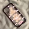 Schöne rosa Schleife Kleiner süßer Bär Handyhülle Für iPhone 16 Pro Max 15 14 13 12 Mini 11 XR XS X 7 Plus Stoßfest Klar Hartschalen-Cover