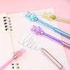 48Pcs/Box Laser Acrylic Love Bear Twisting Ballpoint Pen Black Writing Ink Cute Shining Diamond Pen School Stationery Wholesale
