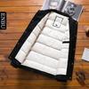 Mens Oversized Casual Down Jacket With Turn-Down Collar Lightweight Winter Coat Urban Streetwear
