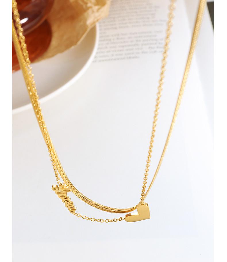 European Double Layer Heart Necklace for Women - Trendy Spicy Girl Clavicle Chain