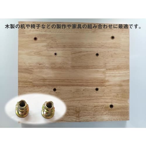 PrimeBlis 30-Piece Set of M4*10mm Threaded Hex Nuts, Zinc Alloy Insert Nuts, Stable Construction, for Furniture Repair, Woodworking, and DIY (Yellow,