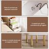 3 Drawer Bedside Table Adjustable Bluetooth Light Strip  Floor Mount Wood Bedside Cabinet with Charging Station for Home EUPlug