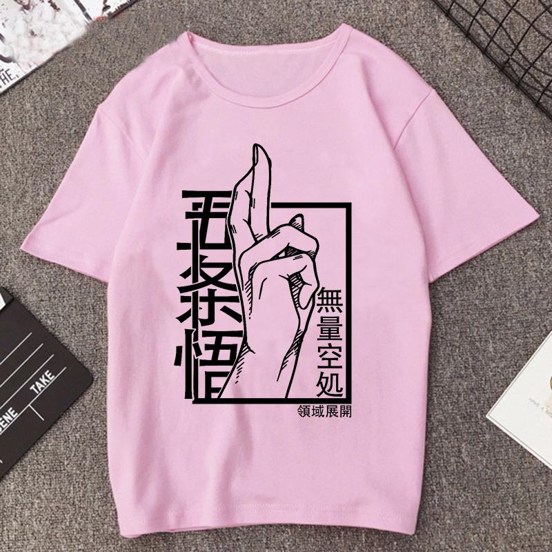 Japanese Manga Gojo Satoru T Shirt Women Tops Jujutsu Kaisen Anime T-shirt Unisex Harajuku Kawaii Short Sleeve Tee Summer Top