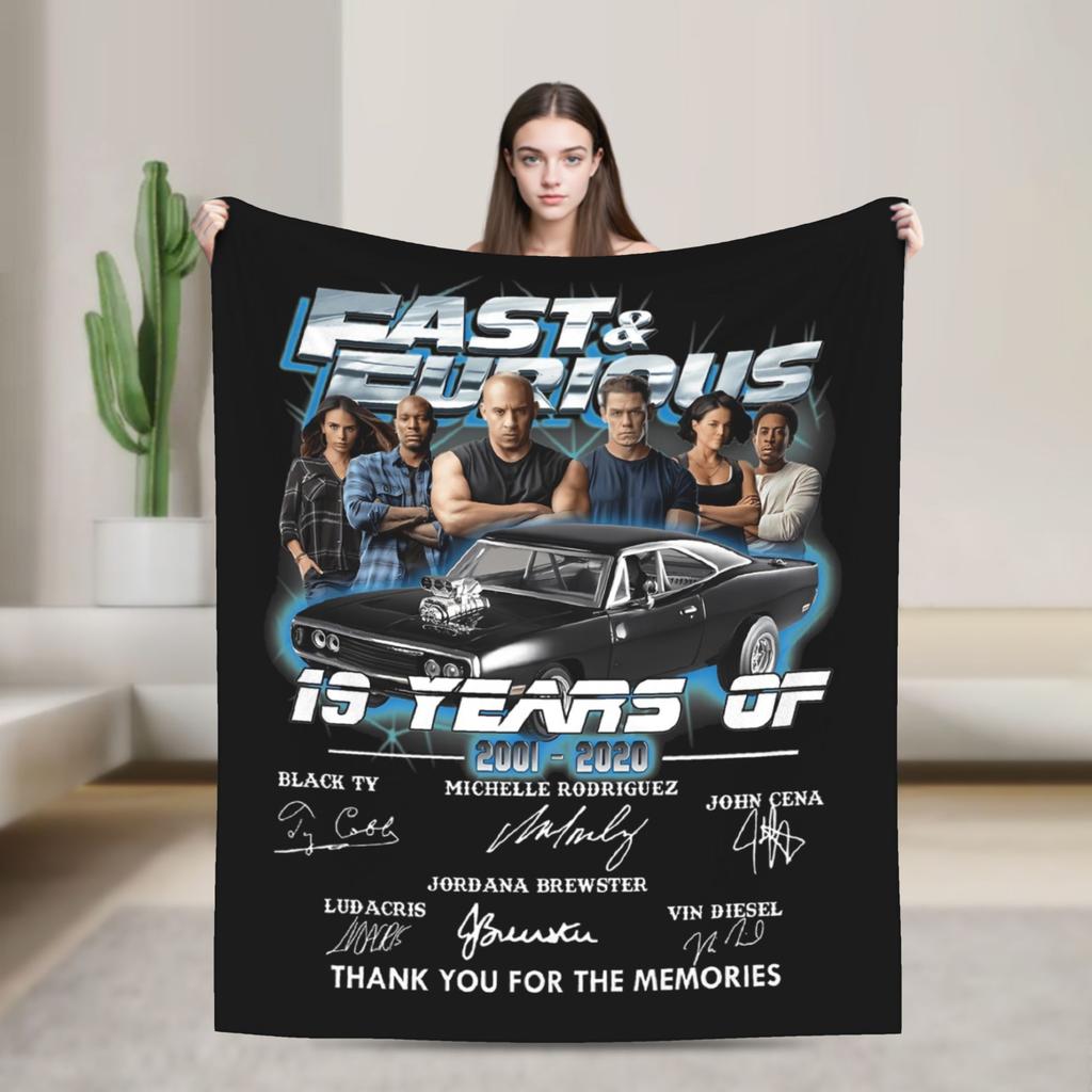 Fast and Furious Ride Or Die Blanket Coral Fleece Plush Decoration Breathable Warm Throw Blanket Sofa Office Plush Thin Quilt