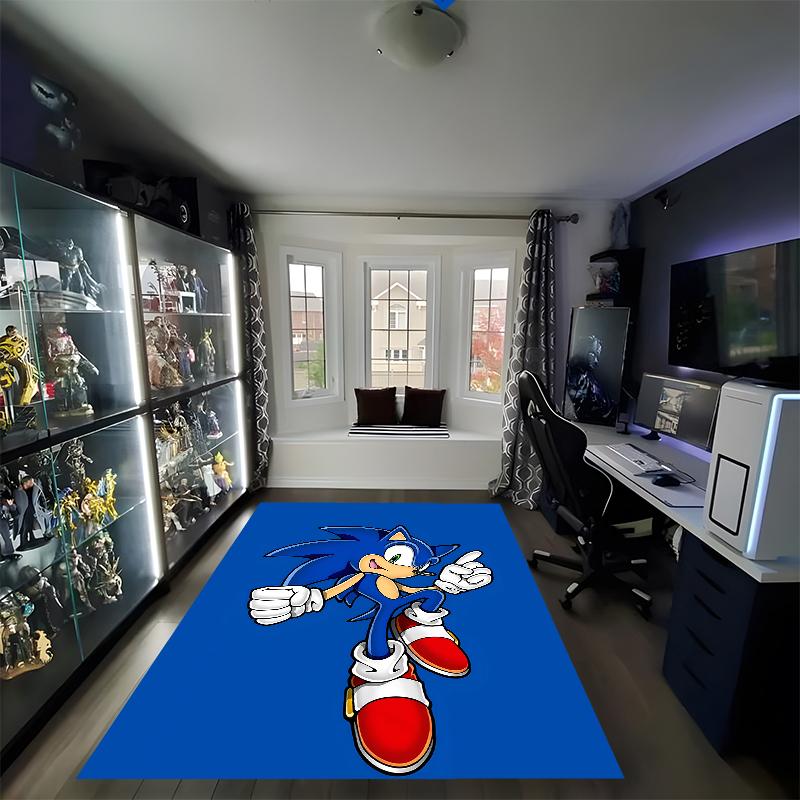 Sonic Printed Carpet, Rug for Office Chair Living Room Bedroom Kitchen Room Decor Gifts.