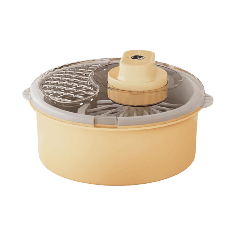 Large Capacity Vegetable Washer Bowl Electric Spin Dryer Salad Spinner Kitchen Storage жёлтый
