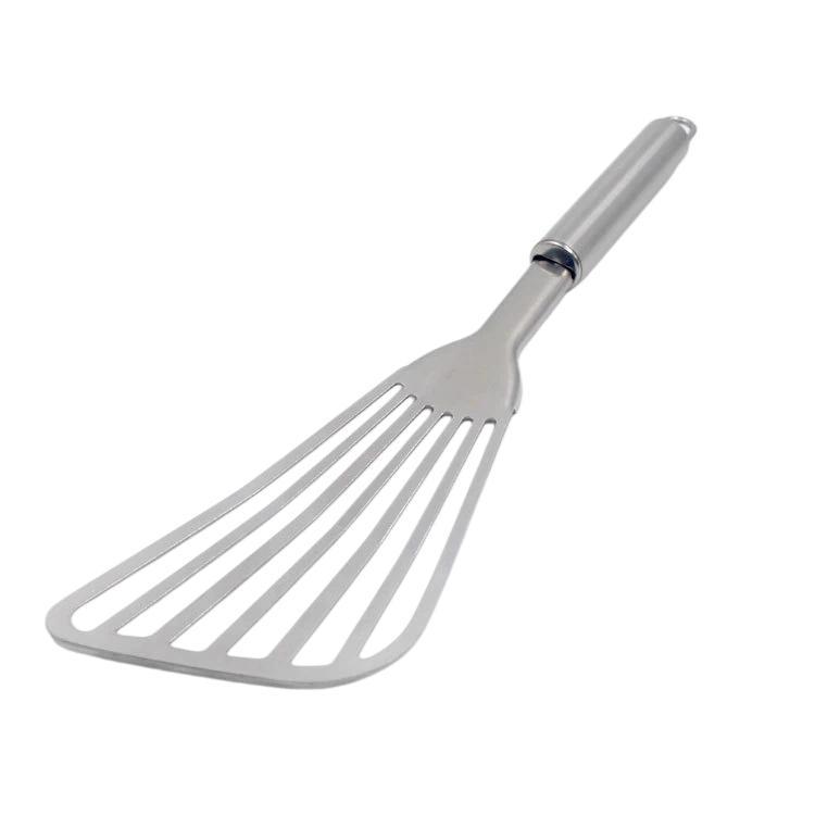 LsCook Household Stainless Steel Steak Fish Spatula Multi-Functional Slanted Strainer Spatula