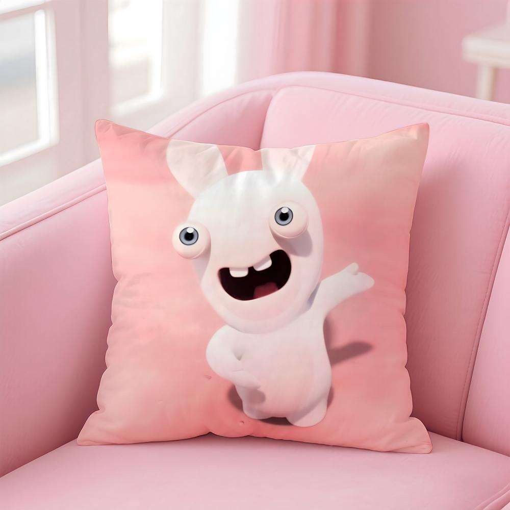 R-Rabbids I-Invasion Cushion Cover Home & Car Multi-Scene Pillow Cover - Reversible, Soft & Durable for Daily Use