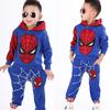 Boys' Spider-Man Hoodie and Pants Set - Kids Cartoon Sportswear for Spring and Autumn