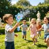 Sunflower Fully Automatic Bubble Machine Shower Sprinkler Snowflake Bubble  Electric Children's Toy  80mlBubble Liquid