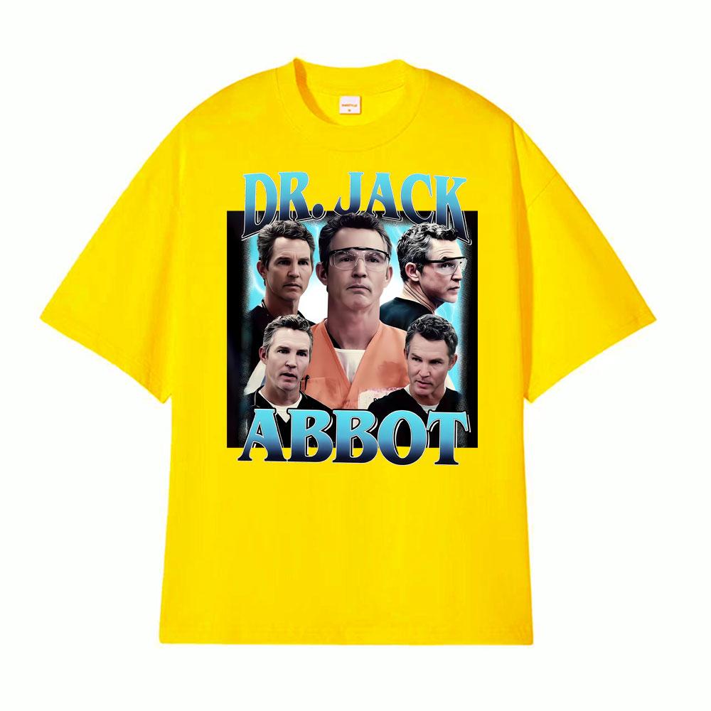 Dr Jack Abbott Blue Vintage 90s Graphic T Shirts Mens Clothing Summer Fashion Classic Tshirt Unisex Summer High Quality TShirt