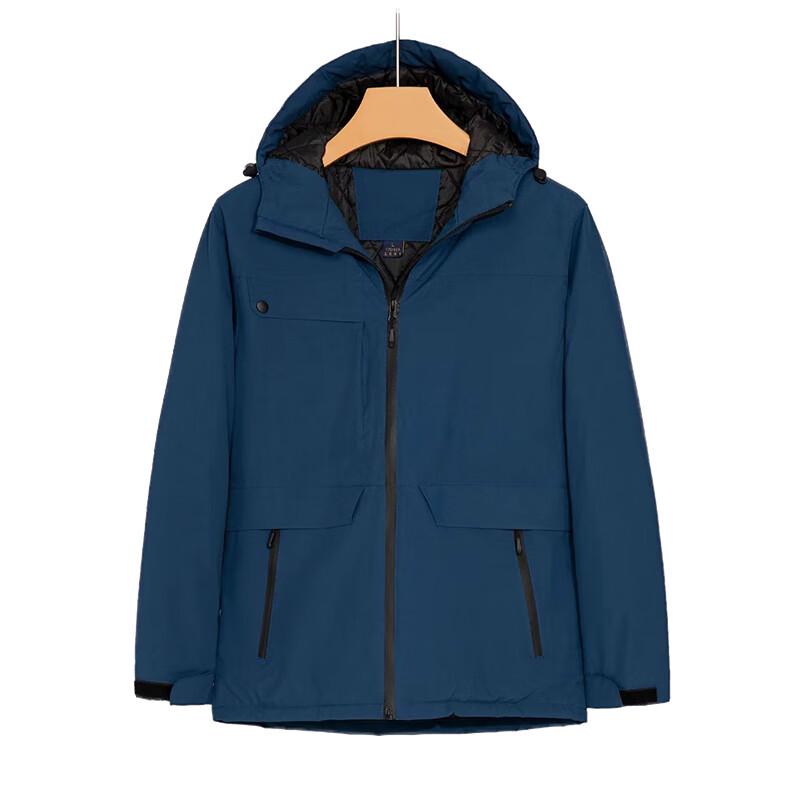 

Мужская ветрозащитная стеганая куртка с капюшоном Ruishijia S - 4XL