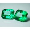 16.56 Carat   Loose Gemstone Natural Green Emerald Emerald Cut Pair