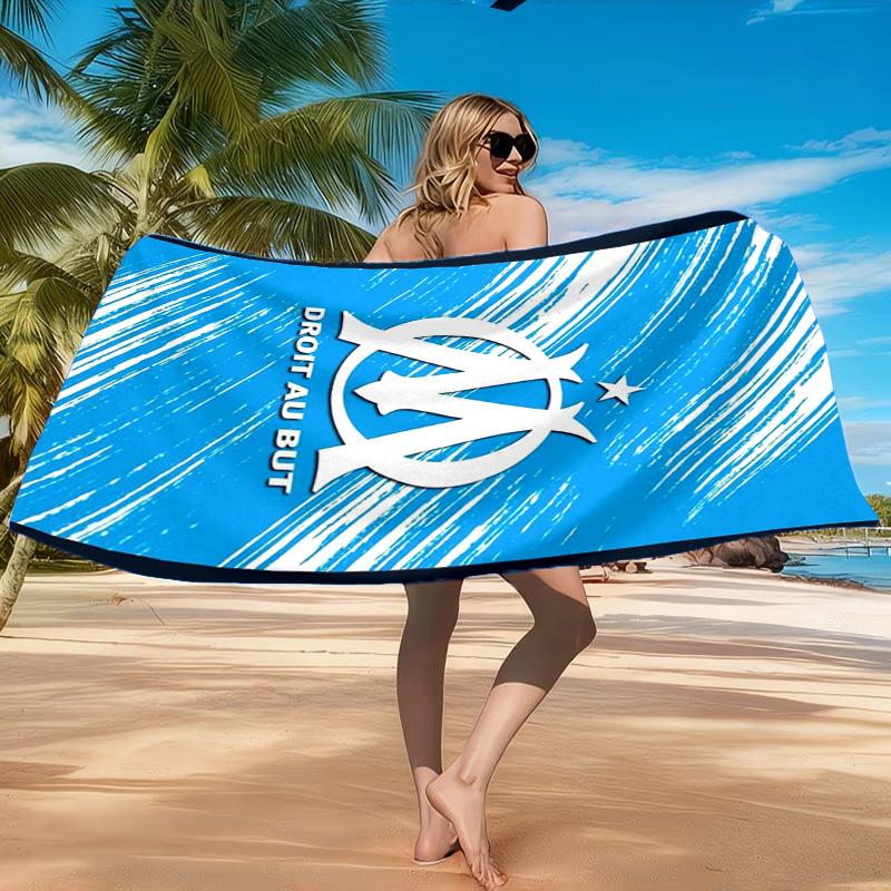 Flame Logo Design Printed Microfiber Beach Towel, Soft And Absorbent, Quick-Dry, Ideal for Summer Travel, Beach Essential, Swimming Pool