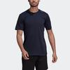 Adidas Casual Logo Crew Neck Short Sleeve T-Shirt Men Tops Navy-Blue HC4228