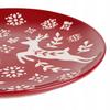 Talerz Avero Obiadowy Czerwony Z Jelonkami 27 Cm Homla