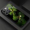 Raindrop Clover Phone Case For iPhone 17 16 15 14 13 12 Plus Pro Max Hard Shockproof Back Cover Anti-Fingerprint Phone Shell