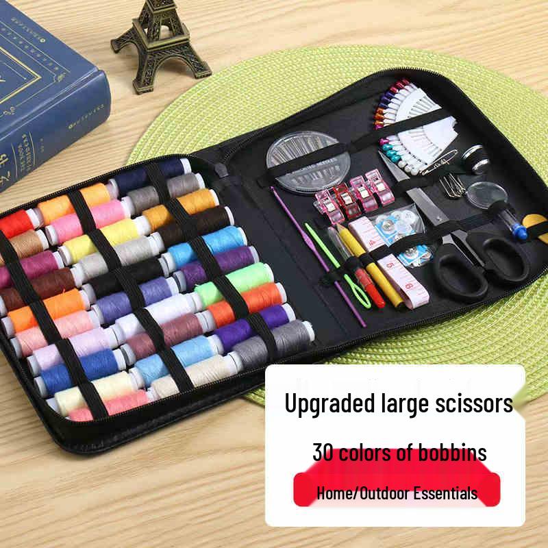 Portable Household Sewing Kit: Large-Capacity Needle and Thread Storage for Students and Home Use