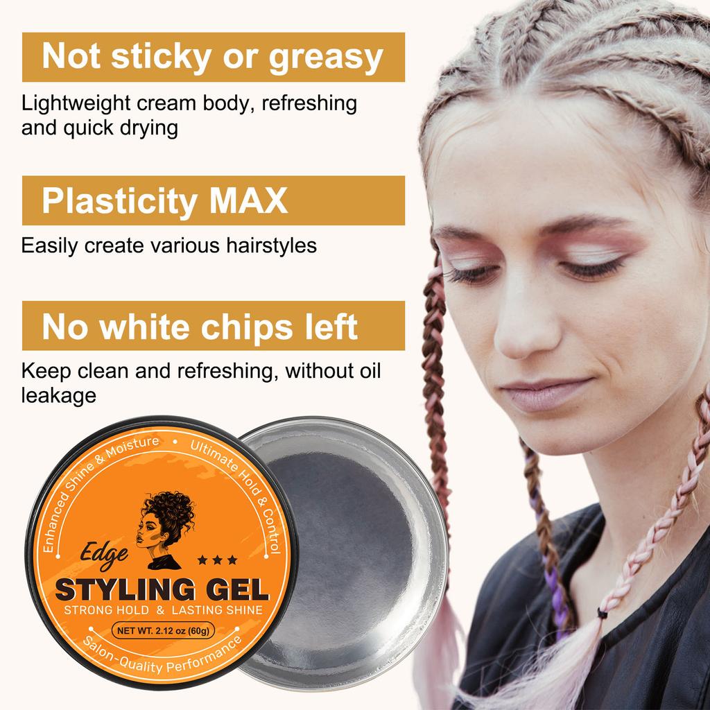 Hair Gel Moisturizing Styling Broken Hair Finishing Strong Styling Hair Gel Jelly Glue