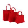 Red Burlap Tote, Green Burlap Tote, Black & Blue Linen Shopping Bag, MUJI Tote Bag.