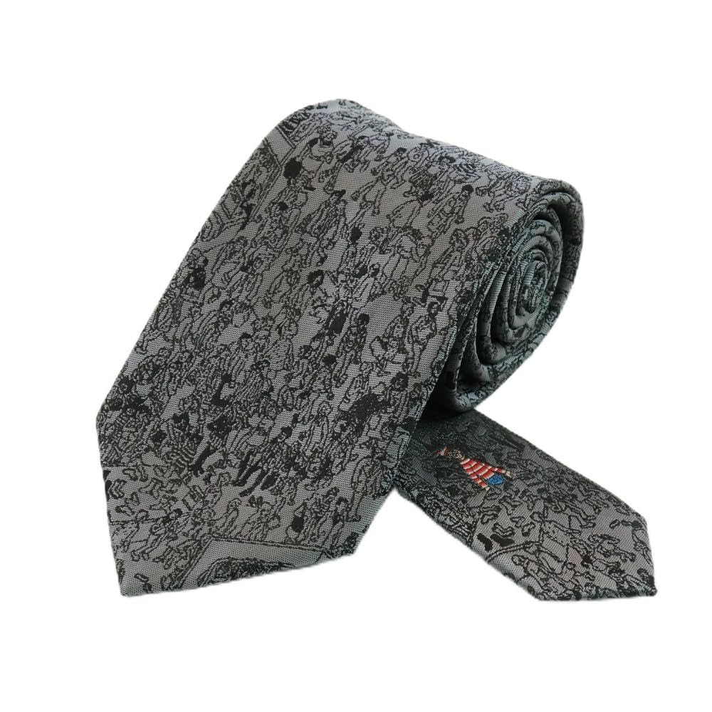 Where s Wally  Necktie (Wally pattern) UNDW0865 Gray