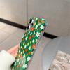 Green Floral Glitter Phone Case For iPhone 17 16 15 14 Pro Max Spring Garden Aesthetic Cute Flower Protective Cover