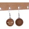 SHUANE 40pcs Wood cabochon Earring Base Settings Blank Stainless Steel Hooks DIY Accessories for Making Earrings (12MM Dia)
