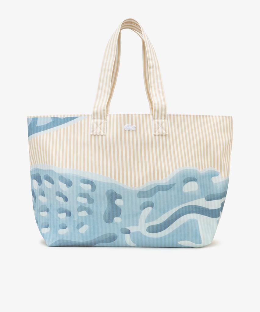 Lacoste Men'S Summer Pack Xl Top Zipper Cotton Tote Bag Nu5244P56G T45
