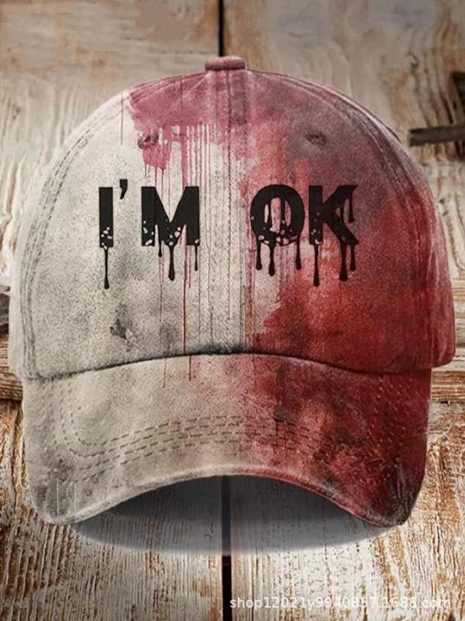 2025 New 3D Print Halloween Baseball Cap, 100% Cotton Sun Hat for Outdoor Sports Men Women