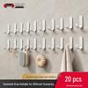 Strong Adhesive No-Drill Hooks - Gun Gray Wall Stickers for Kitchen, Bathroom & Door Storage