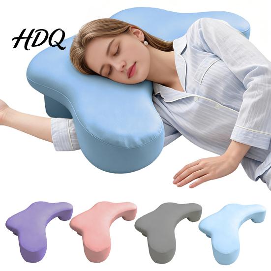 Ergonomic Bedding for Neck And Shoulder Support Side Sleeper Pillow with Arm Hole Memory Foam Cervical Pillow Comfortable Sleep Aid Adults High Loft