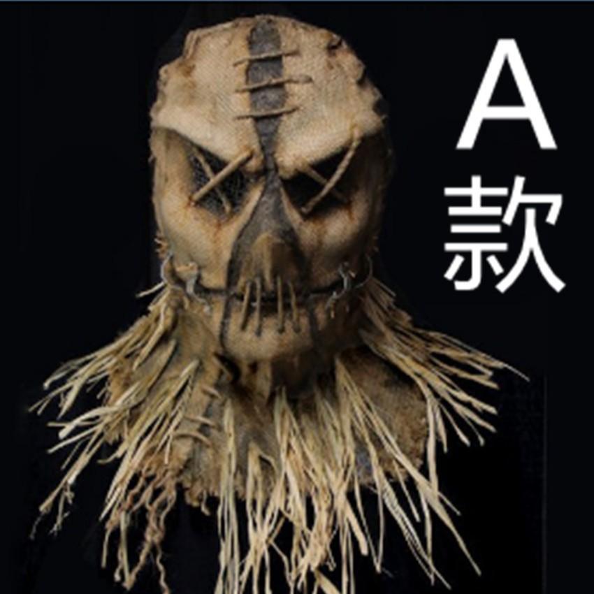 Nieuw eng Halloweenmasker van latex, premium vogelverschrikkerhoofddeksel, spookhoofd