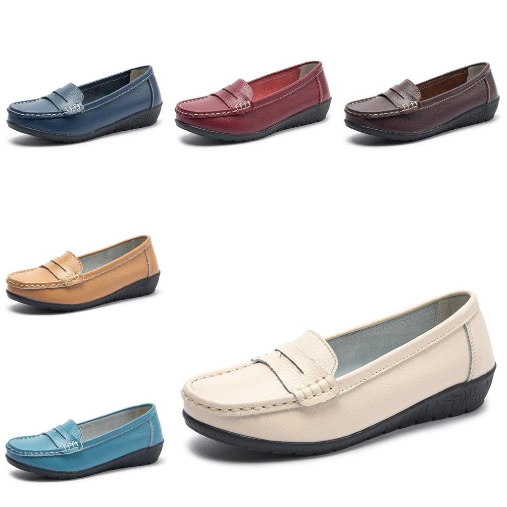 Leather Womens Loafers With Soft Pu Insole For Casual Summer Wear