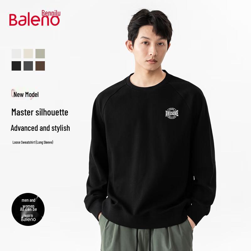 

Baleno Men s Oversized Letter Print Raglan Crew Neck Sweatshirt 5XL