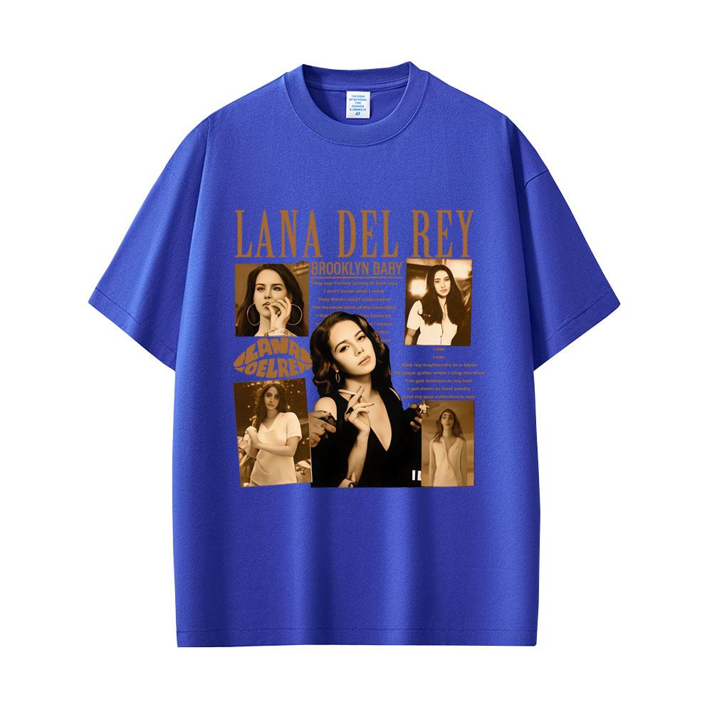 Sängerin Lana Del Rey Ultraviolence Brooklyn Baby Print T-Shirt Herren Damen Mode Popmusik T-Shirts Unisex Lässige Baumwoll-T-Shirts