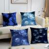 Ethereal Blue Underwater Jellyfish Cushion Cover For Pillow Printing Sofa Decoration Home Car Room Shop Office Nordic Simplicity