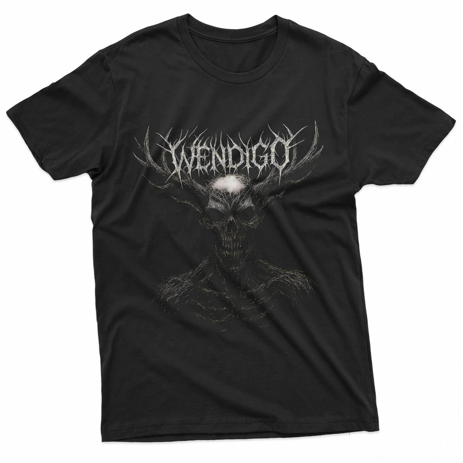 Wendigo Forest Demon Skull Horror T-Shirt L