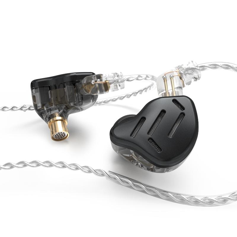 KZ ZAX 1DD+5BA In-ear HIFI Monitoring Music In-ear Wired Headphones Sports Game Android Bass 3.5MM Interchangeable Earbuds