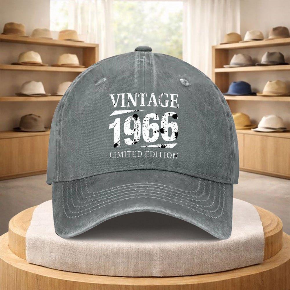 Vintage  Limited Edition Text Pattern Adjustable Baseball Cap for Unisex and Women