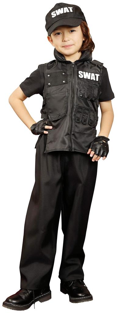 Clearstone Cool Swat Cosplay Halloween Black Kids' Costume, 100cm, Boys,