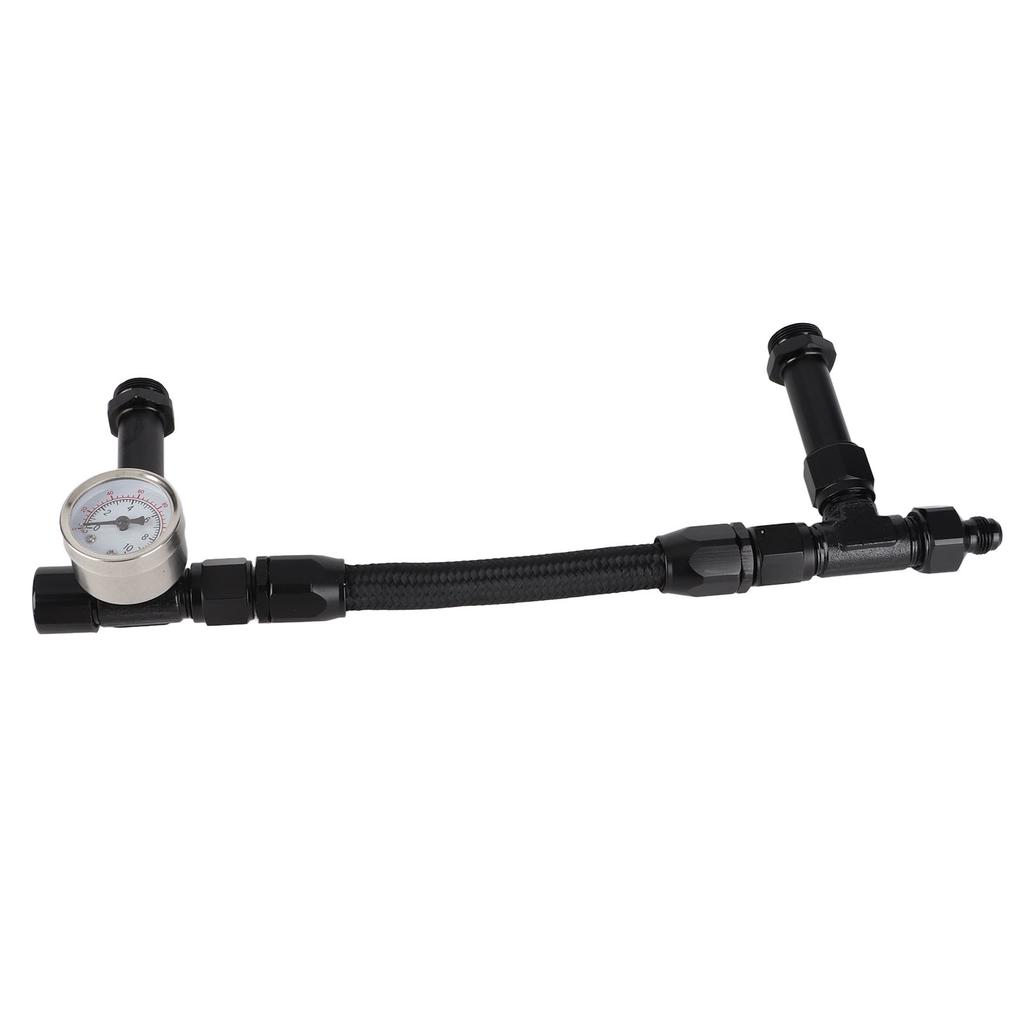 Fuel Line with Pressure Gauge Dual Feed Smooth Fuel Flow Professional for Any 4150 Base Carbohydrate AN8
