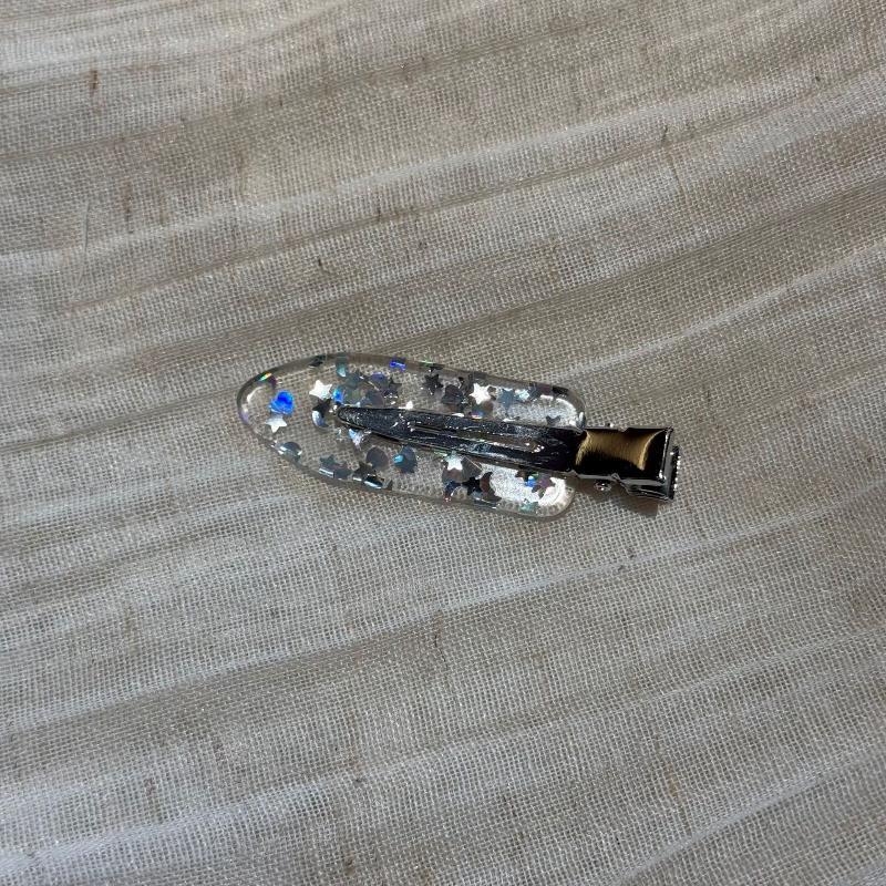Handmade Clear Duckbill Hair Clip Set INS Transparent Style No Crease Multicolor Hair Clips for Girls Bang Fixing