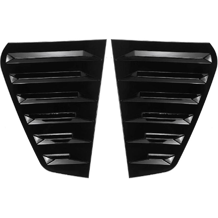 2Pcs Car Rear Window Louver Compatible for VW Golf MK7 7.5 GTI 2014-2019 Gloss Black/Carbon Fiber Shutter Rear Side Vent Cover Trim(Carbon Fiber