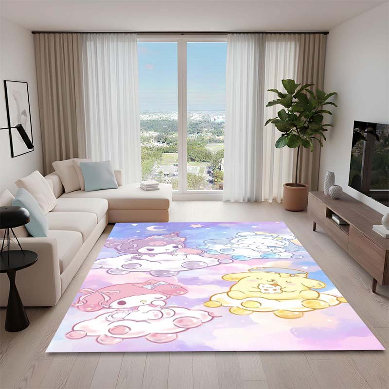 1PCCinnamoroll Cartoon Rug, Suitable for Bedrooms, Living Rooms, Sofas, Doormats, and Children's Non-slip Floor Mats.