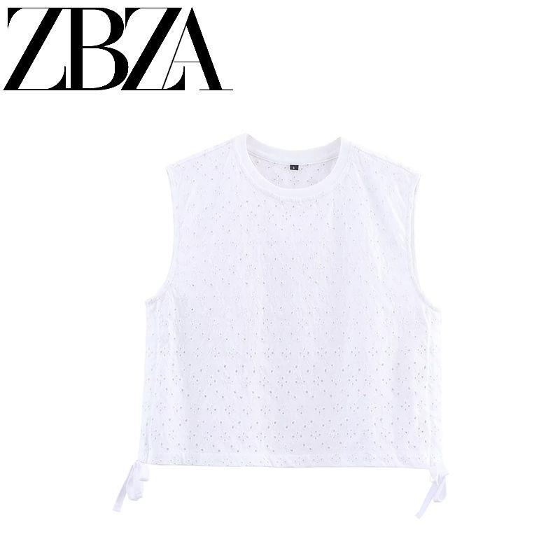 Zab Autumn New Women Clothes Western Style French Style Design Hollow Embroidery Top 4174379