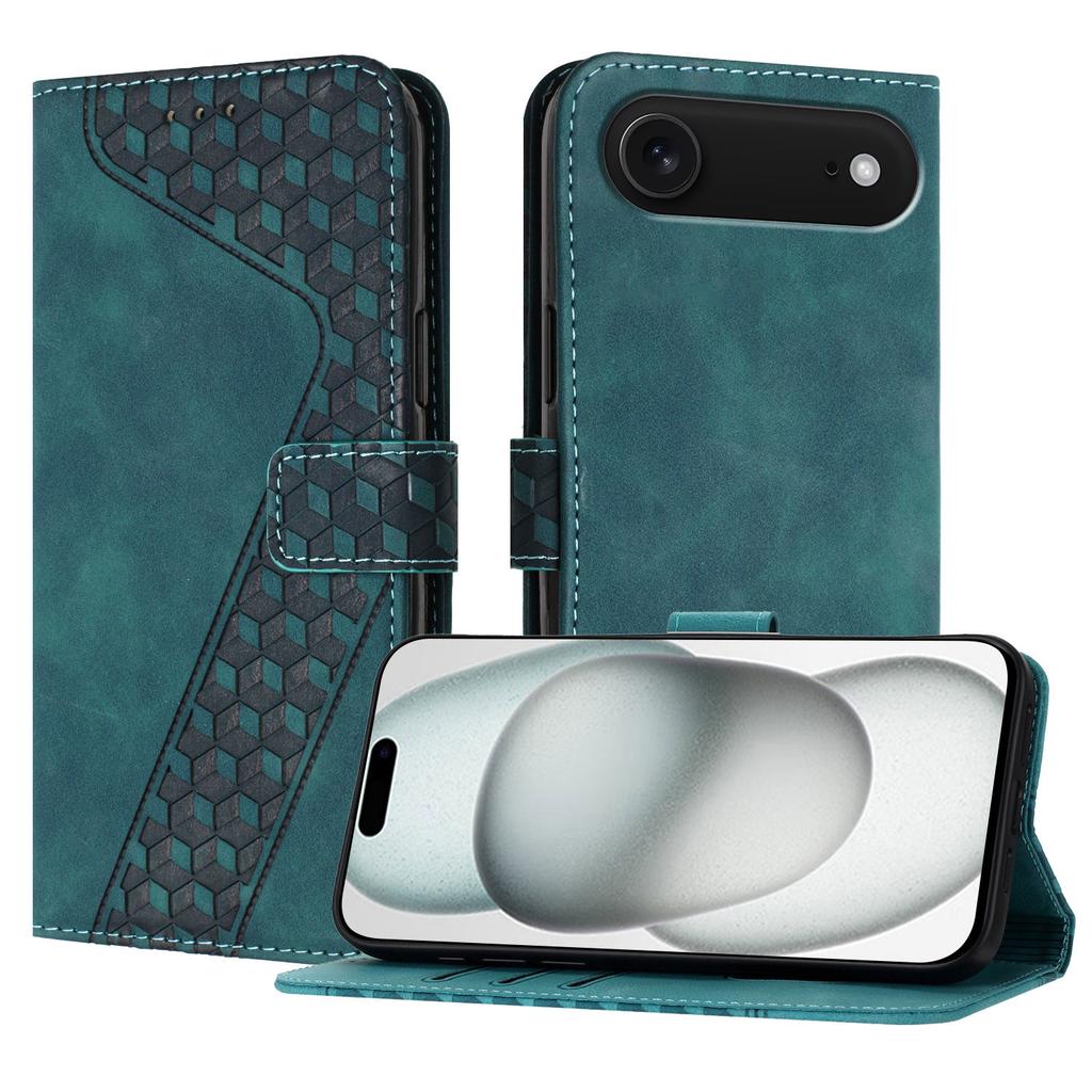 For iPhone Air Leather Case 7-Shaped Pattern Wallet Stand Shockproof Phone Cover