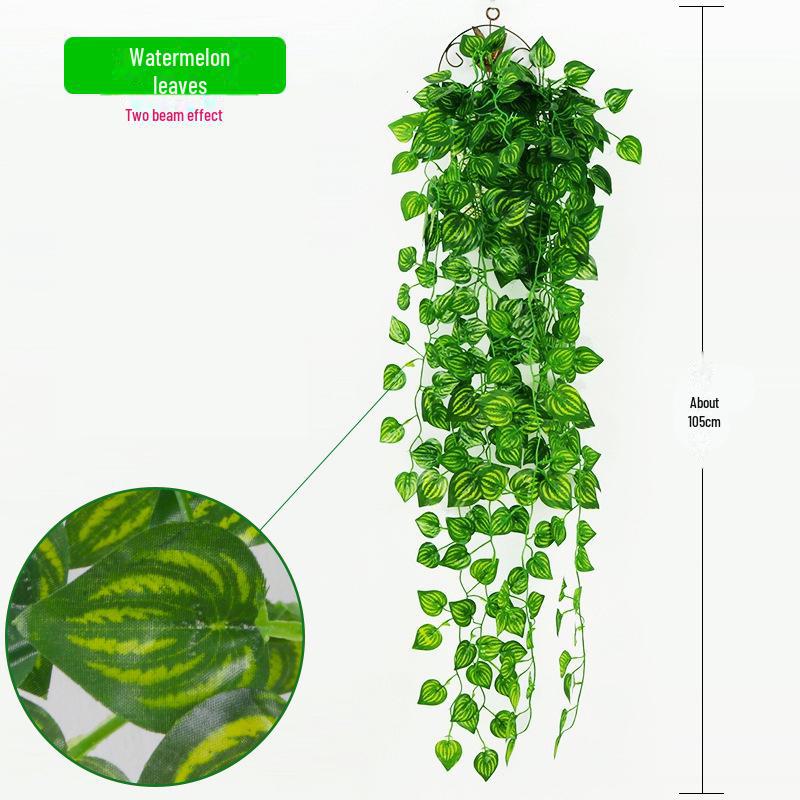 

Искусственная зелень на стене: Искусственная виноградная лоза с листьями плюща, редиса и винограда. Watermelon leaves